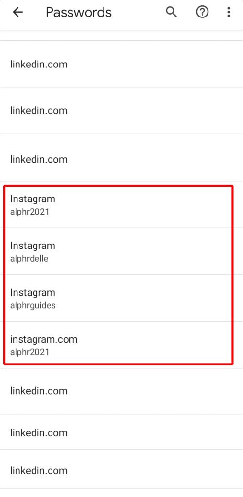 لینک بازیابی رمز اینستاگرام